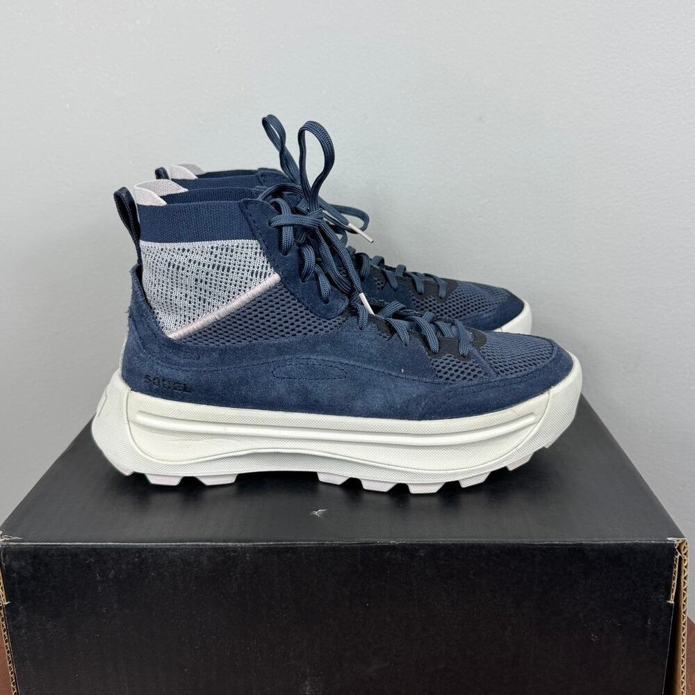 SOREL ONA 503 Mid Platform Sneaker in Blue Size 7.5 - Picture 4 of 9